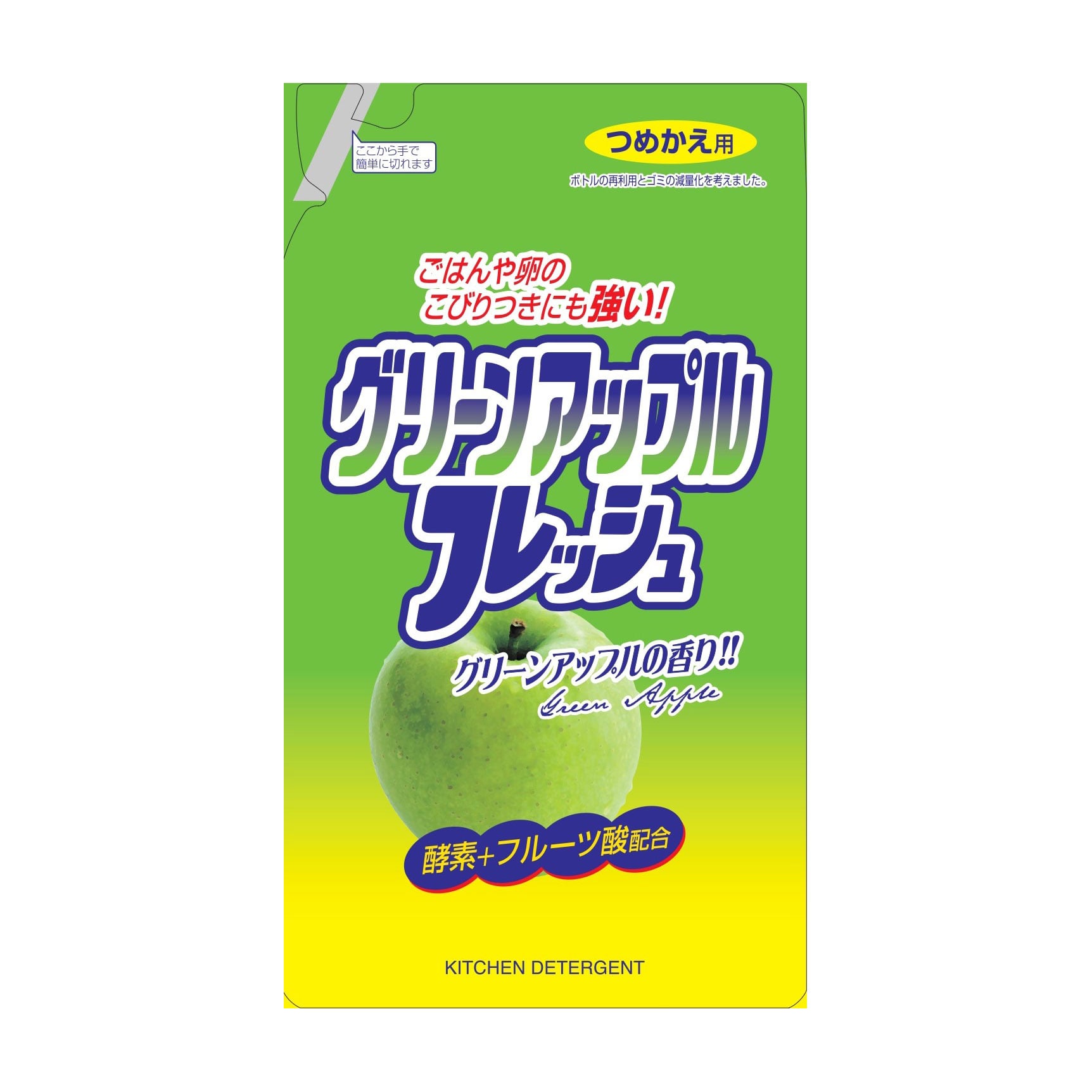 Засіб для миття посуду Rocket Soap Kitchen Detergent Яблуко, 500 мл (дойпак)
